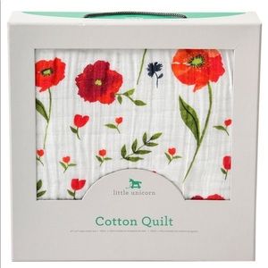 Little Unicorn Cotton Muslin Quilt - Summer Poppy